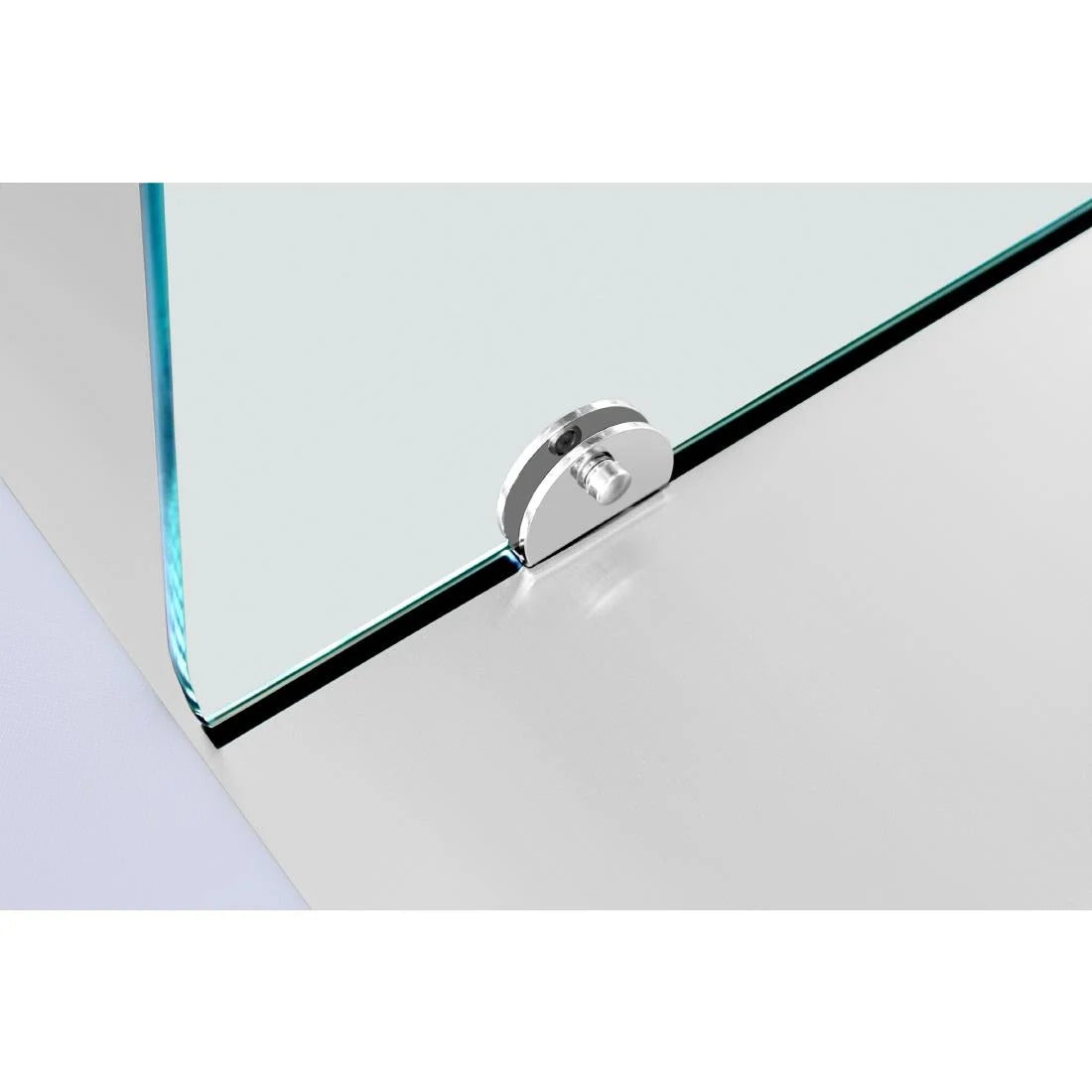 Polar U-Series GN Saladette Counter with Square Sneeze Guard 4 Door - UA019-A