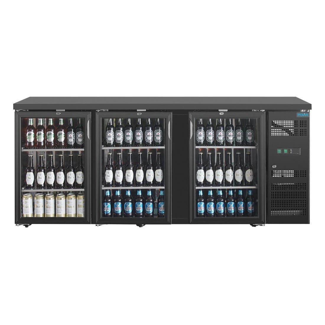 Polar U-Series Back Bar Cooler 3 door Display - UA022-A