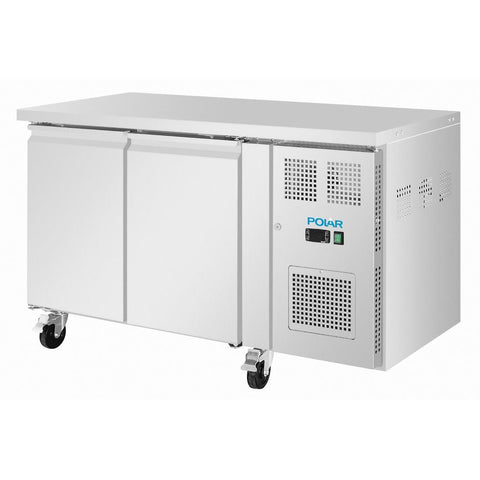 Polar U-Series Double Door Slimline Counter Fridge 155Ltr - UA105-A