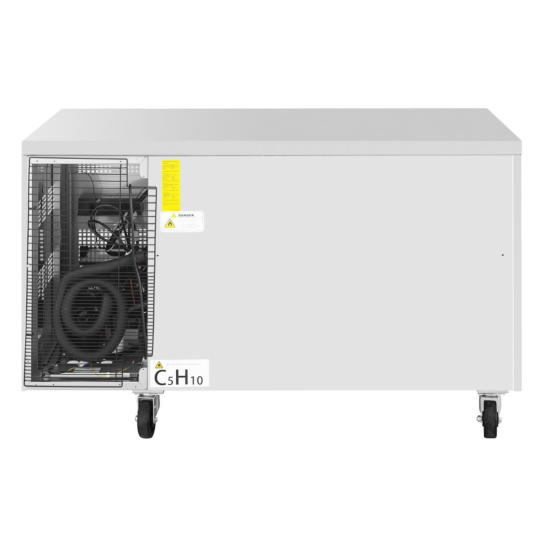 Polar U-Series Double Door Slimline Counter Fridge 155Ltr - UA105-A
