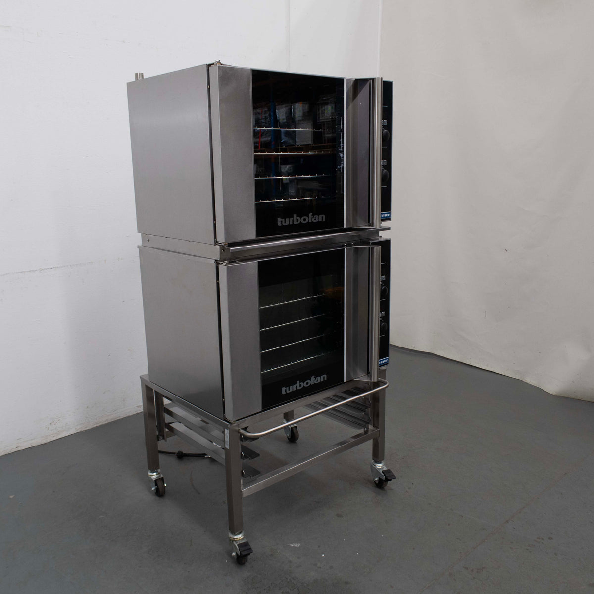 Turbofan E31D4/2C Double Stacked Convection Ovens on Stand - 903991