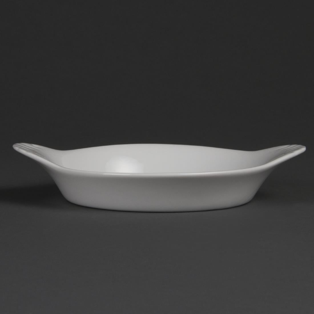 Olympia Whiteware Round Eared Dishes 192 x 151mm (6 Pack) - W444