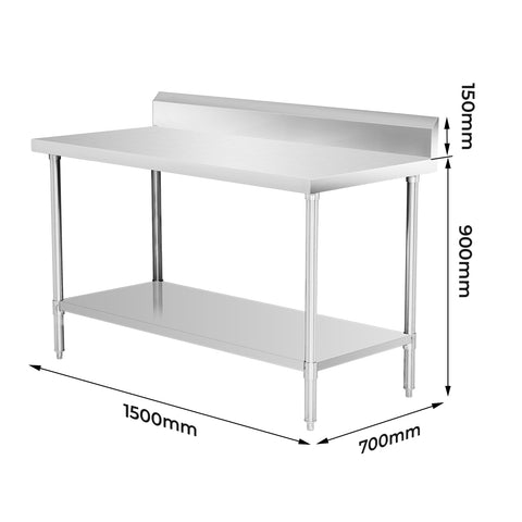 Modular Systems Workbench With Splashback WBB7-1500/A