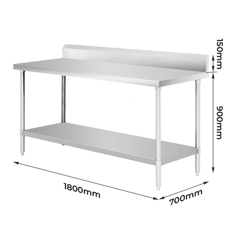 Modular Systems Workbench With Splashback WBB7-1800/A