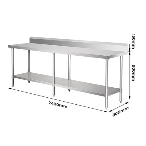 Modular Systems Workbench With Splashback WBB6-2400/A
