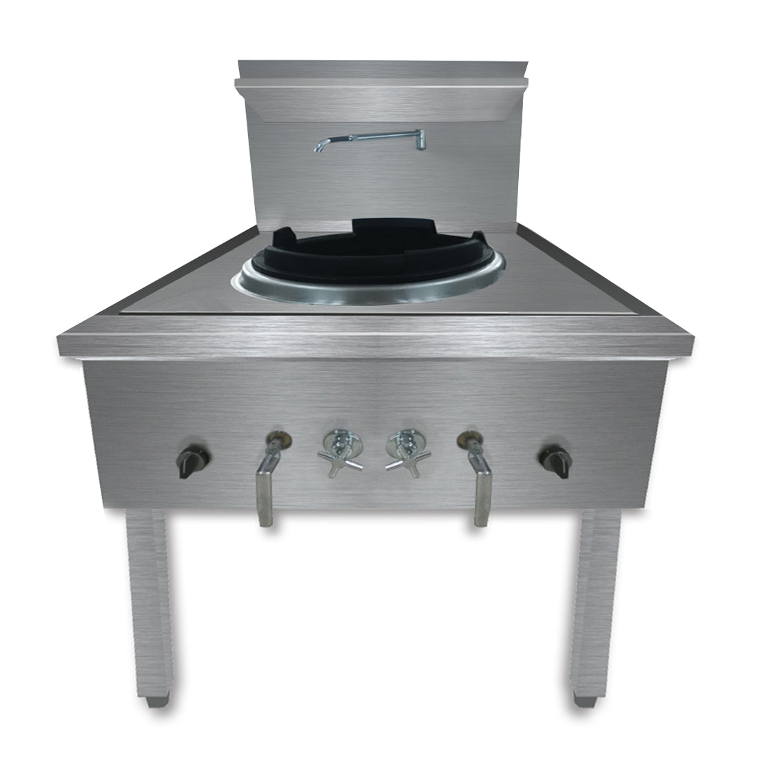 GasMax WW-1 Stainless Steel Waterless Single Wok - Natural Gas/LPG