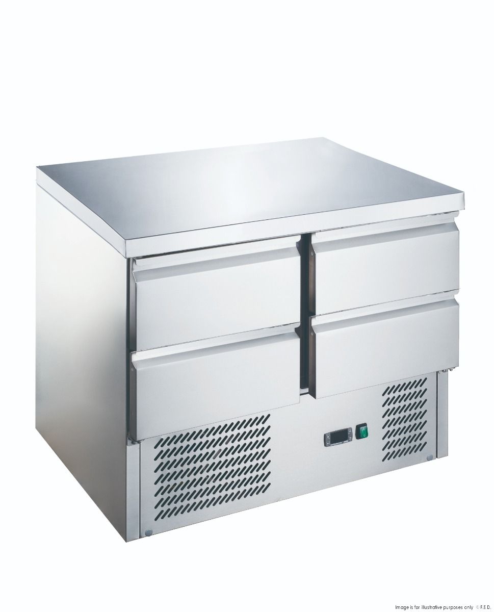 FED-X Four Drawer Compact Workbench Fridge XGNS900-4D