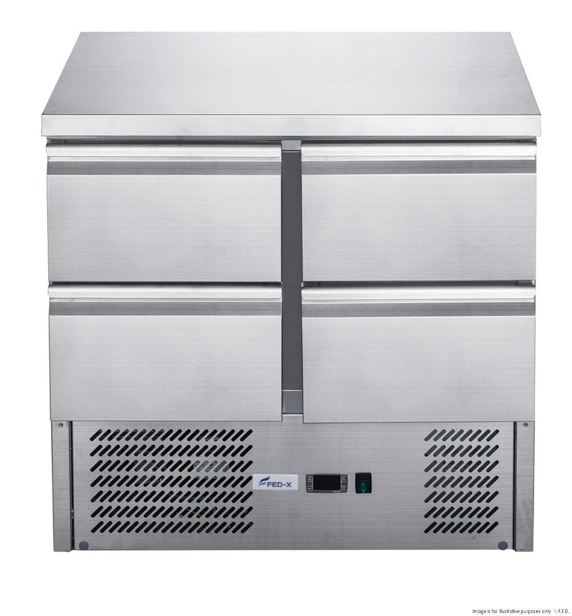 FED-X Four Drawer Compact Workbench Fridge XGNS900-4D