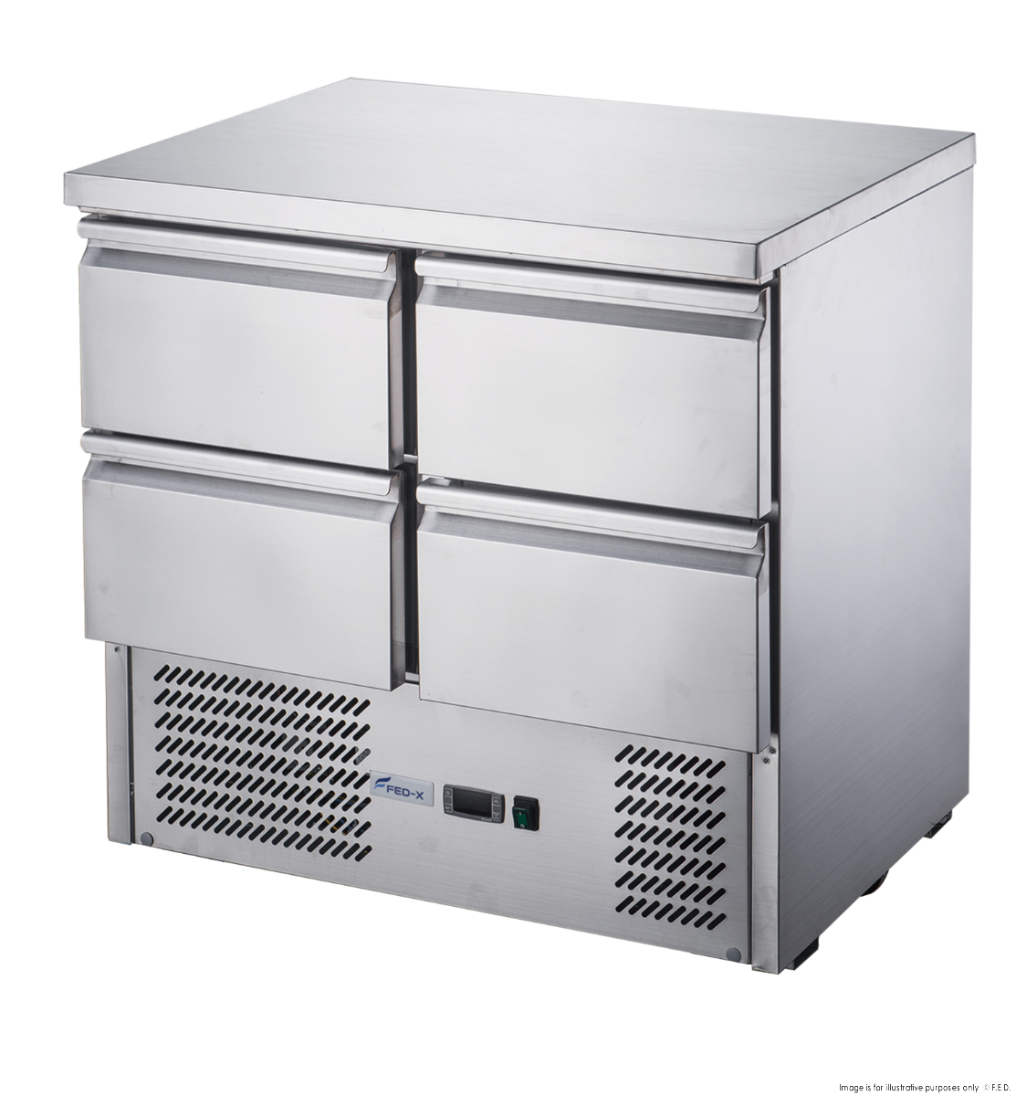 FED-X Four Drawer Compact Workbench Fridge XGNS900-4D