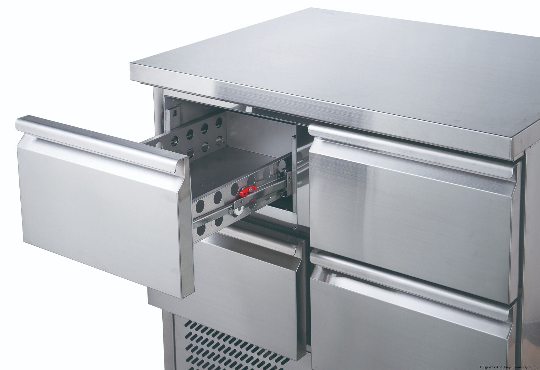 FED-X Four Drawer Compact Workbench Fridge XGNS900-4D
