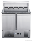 FED-X Two Door Salad Prep Fridge With Marble Top XGNS900E