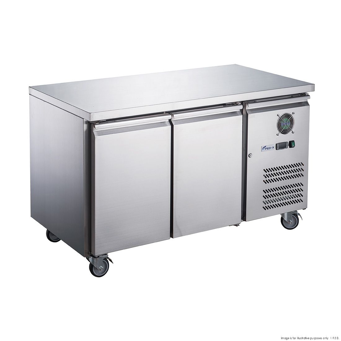 FED-X S/S Two Door Bench Fridge XUB6C13S2V
