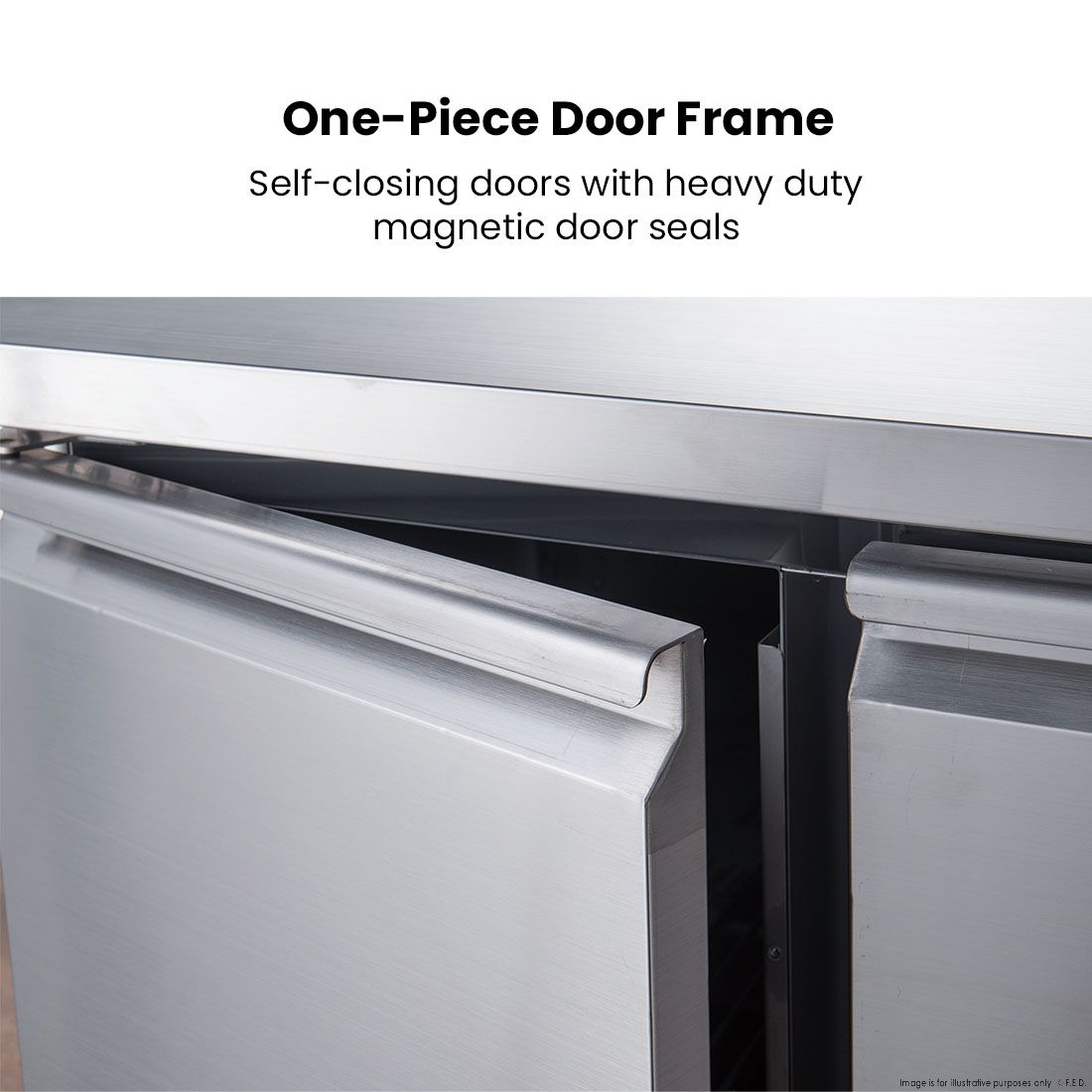 FED-X S/S Two Door Bench Fridge XUB6C13S2V