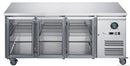 FED-X Three Glass Door Bench Fridge XUB6C18G3V