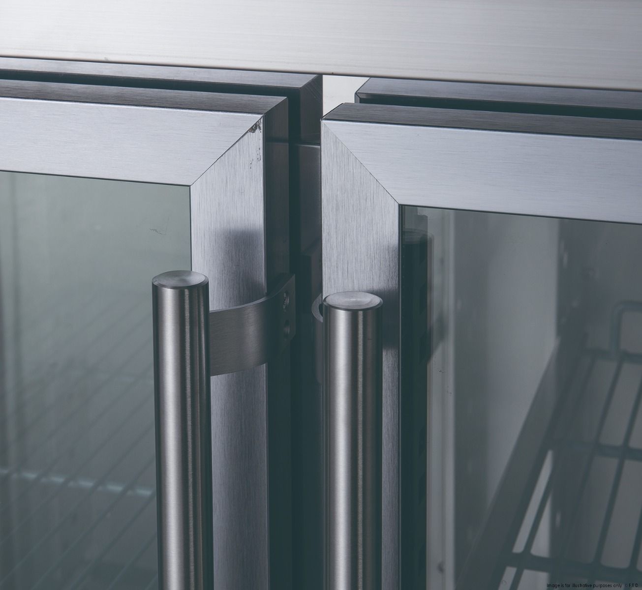 FED-X Three Glass Door Bench Fridge XUB6C18G3V