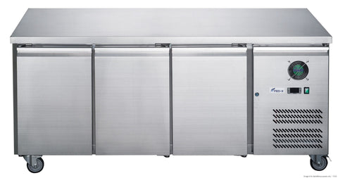 FED-X S/S Three Door Bench Freezer XUB6F18S3V