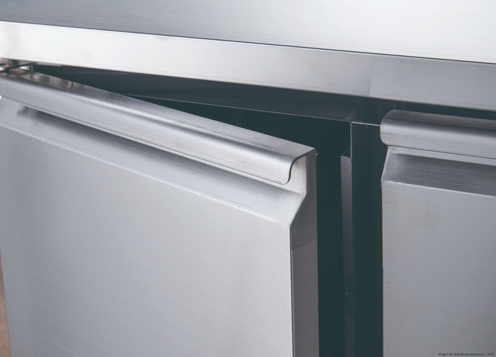 FED-X S/S Three Door Bench Freezer XUB6F18S3V