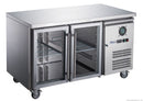 FED-X Two Glass Door Bench Fridge XUB7C13G2V