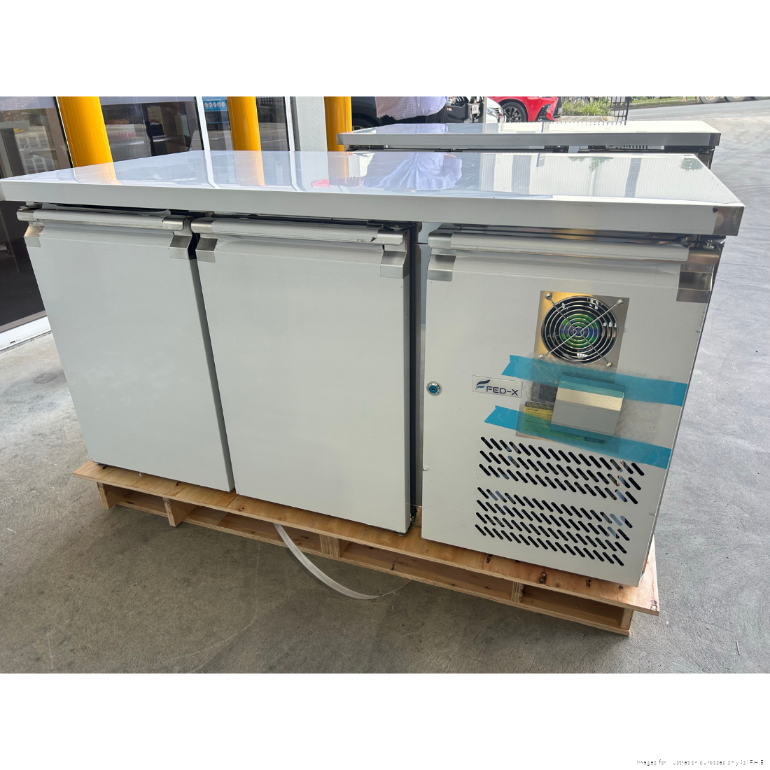 CLEARANCE - FED-X S/S Two Door Bench Fridge - XUB7C13S2V-QLD127