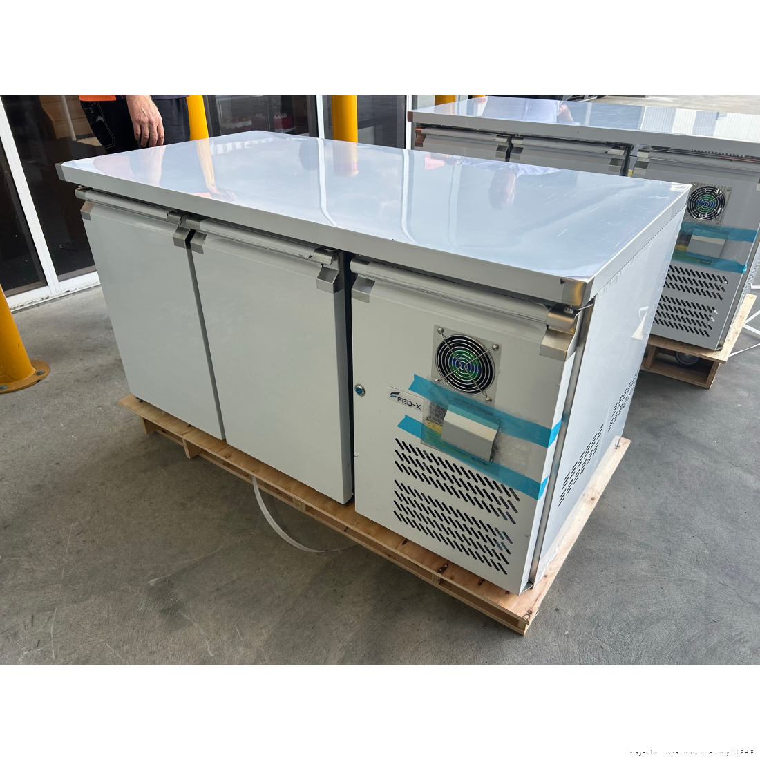 CLEARANCE - FED-X S/S Two Door Bench Fridge - XUB7C13S2V-QLD127