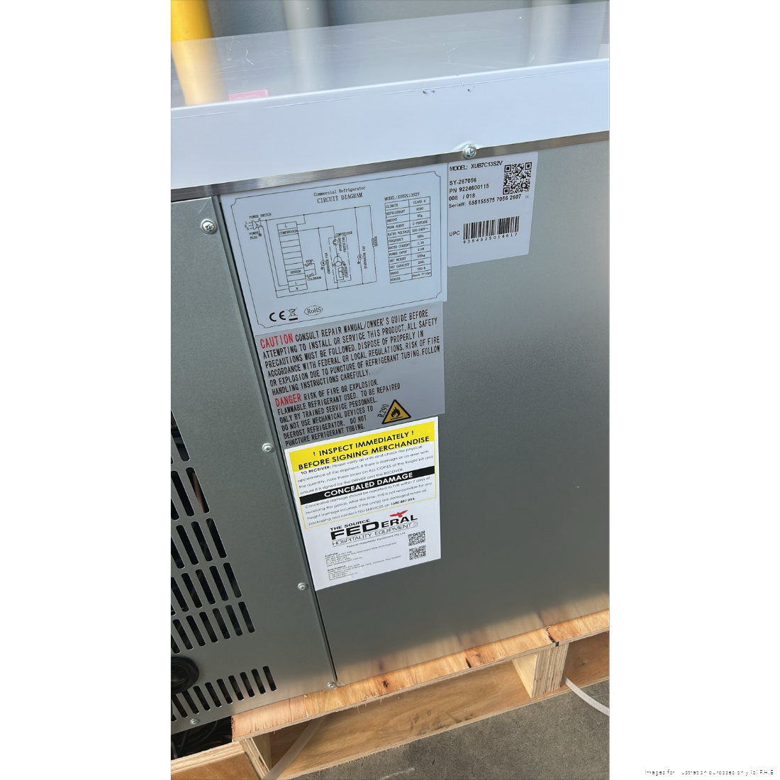 CLEARANCE - FED-X S/S Two Door Bench Fridge - XUB7C13S2V-QLD128