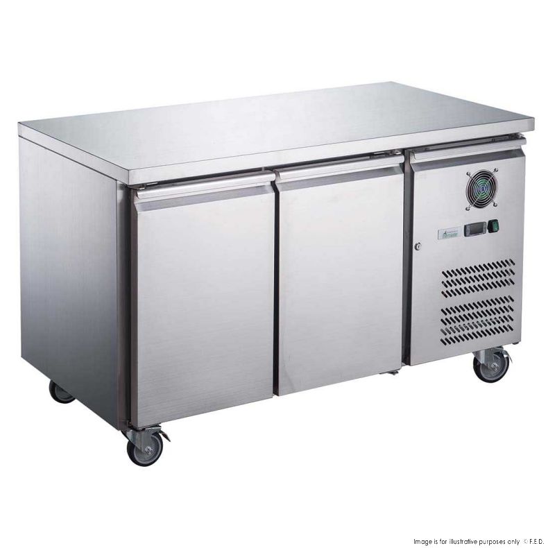 CLEARANCE - FED-X S/S Two Door Bench Fridge XUB7C13S2V-QLD248
