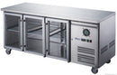 FED-X Three Glass Door Bench Fridge XUB7C18G3V