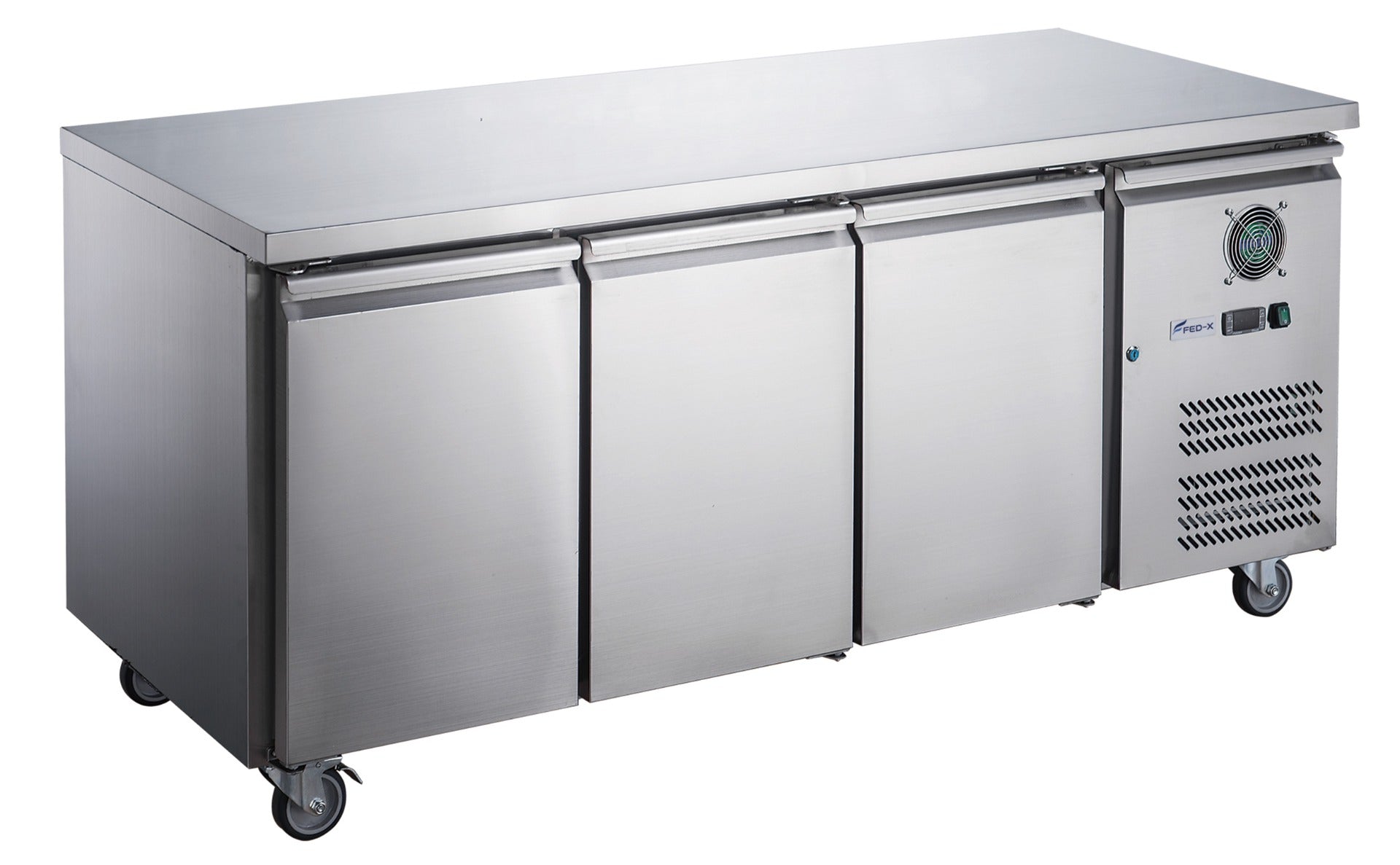 CLEARANCE - FED-X S/S Three Door Bench Fridge - XUB7C18S3V-NSW2077
