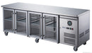 FED-X Four Glass Door Bench Fridge XUB7C22G4V