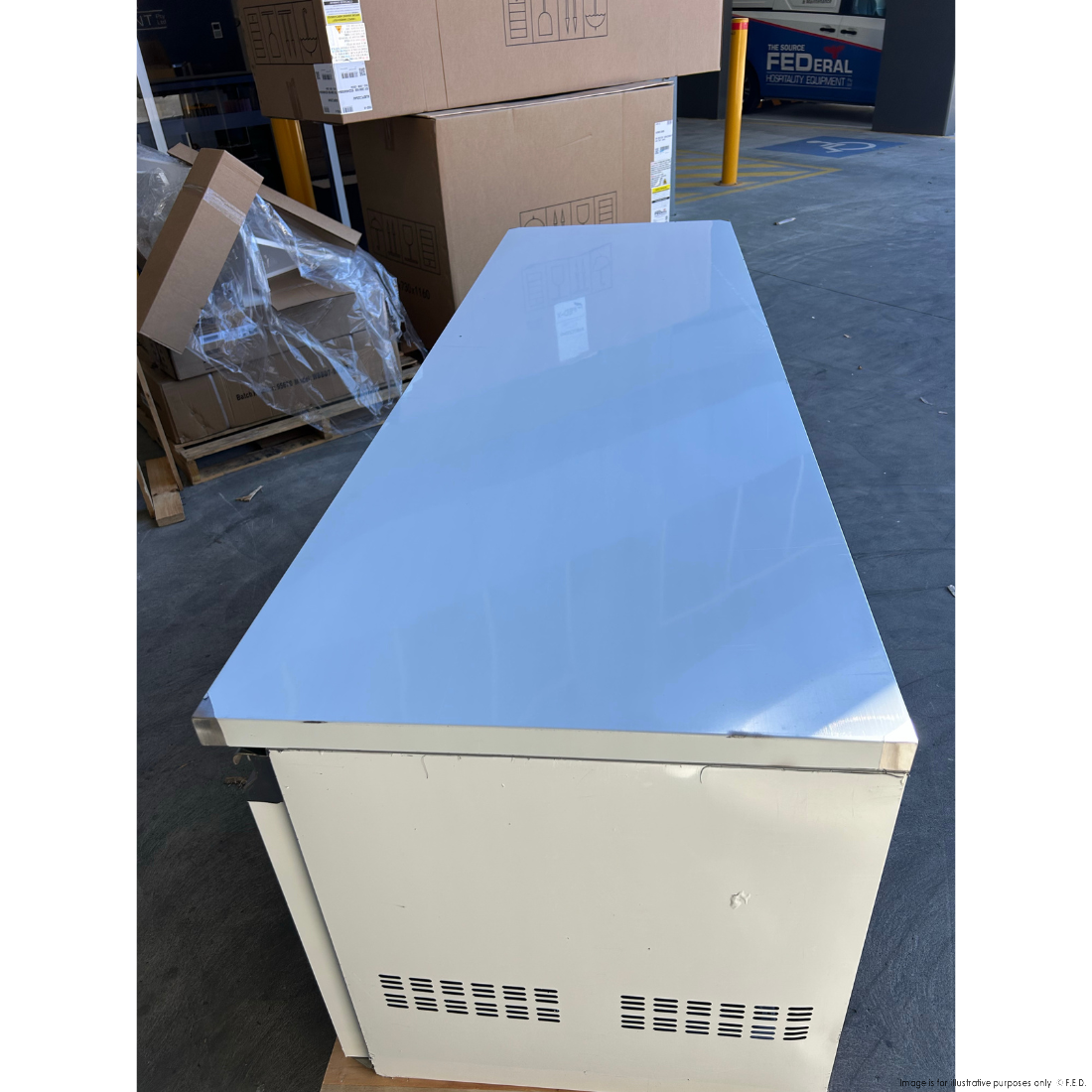 CLEARANCE - FED-X S/S Four Door Bench Fridge - XUB7C22S4V-QLD118