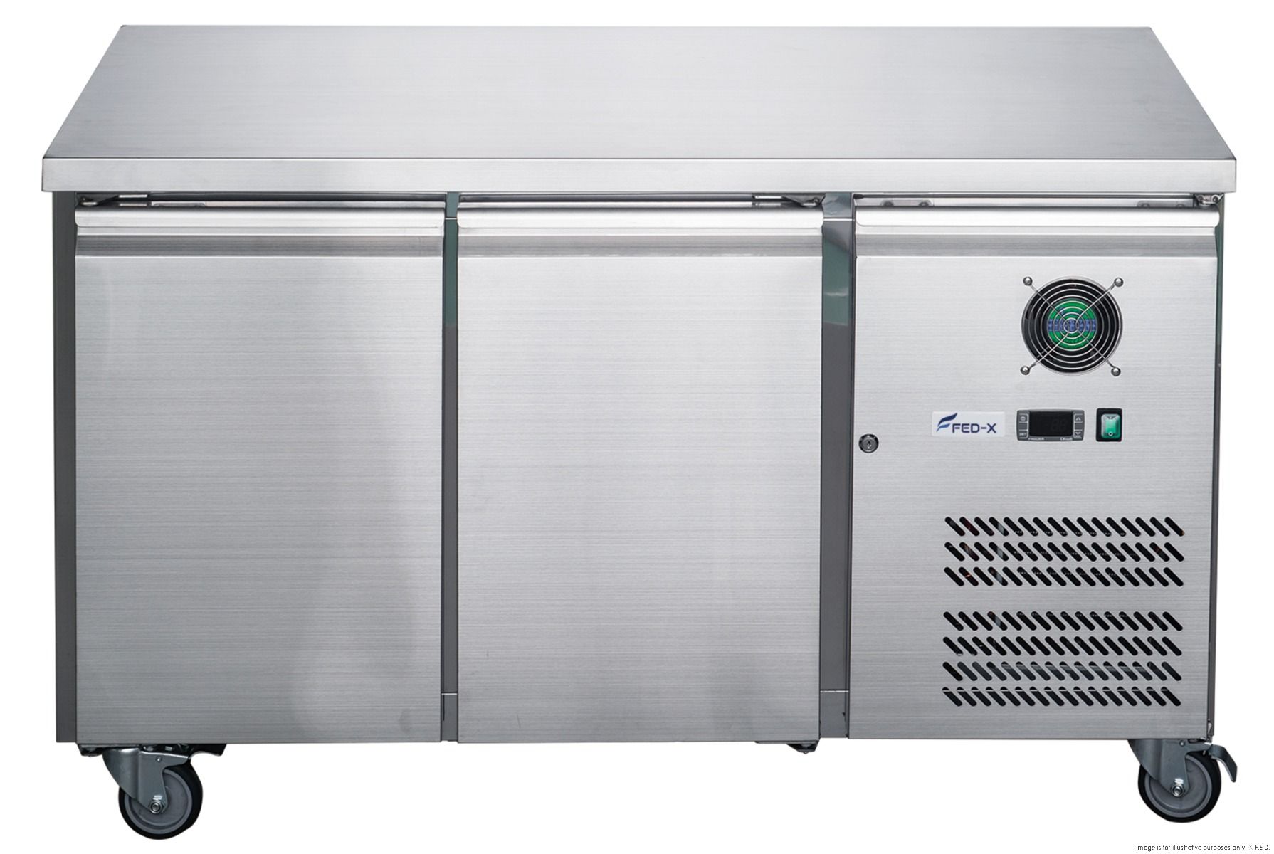 FED-X S/S Two Door Bench Freezer XUB7F13S2V