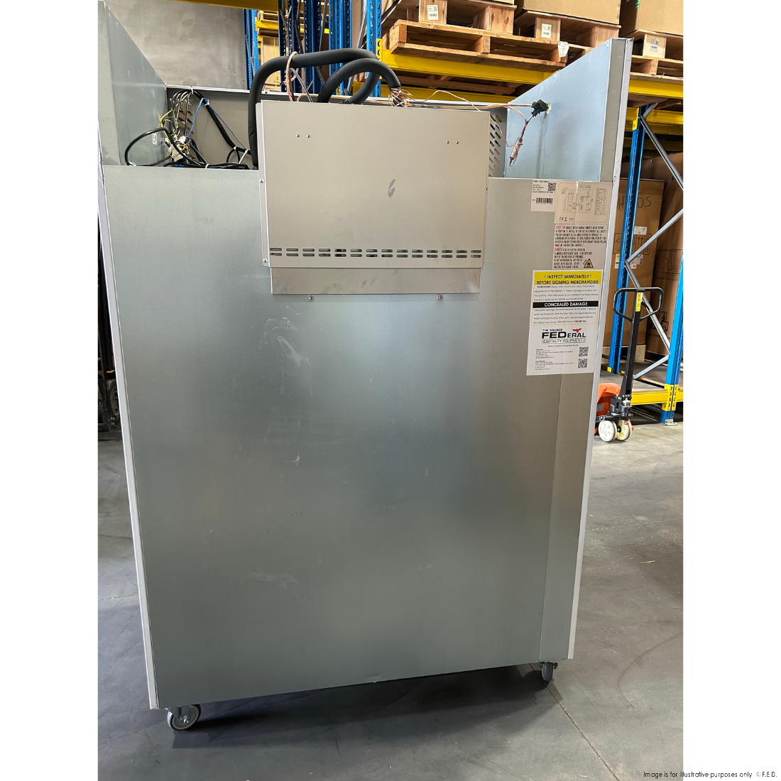 CLEARANCE - FED-X S/S Split Four-Door Upright Fridge - XURC1200S2V-QLD121
