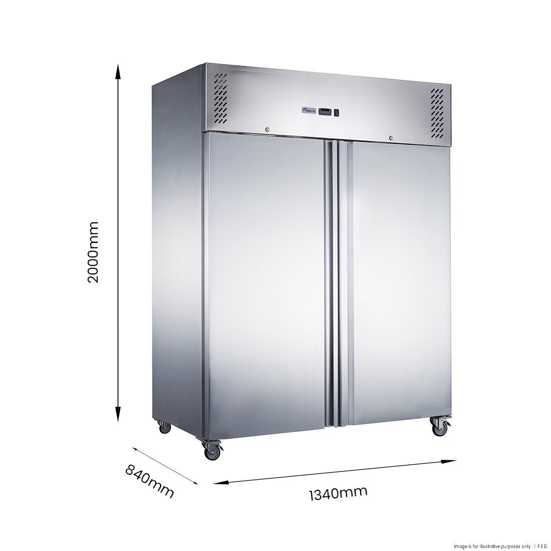 FED-X S/S Double Door Upright Freezer XURF1200SFV