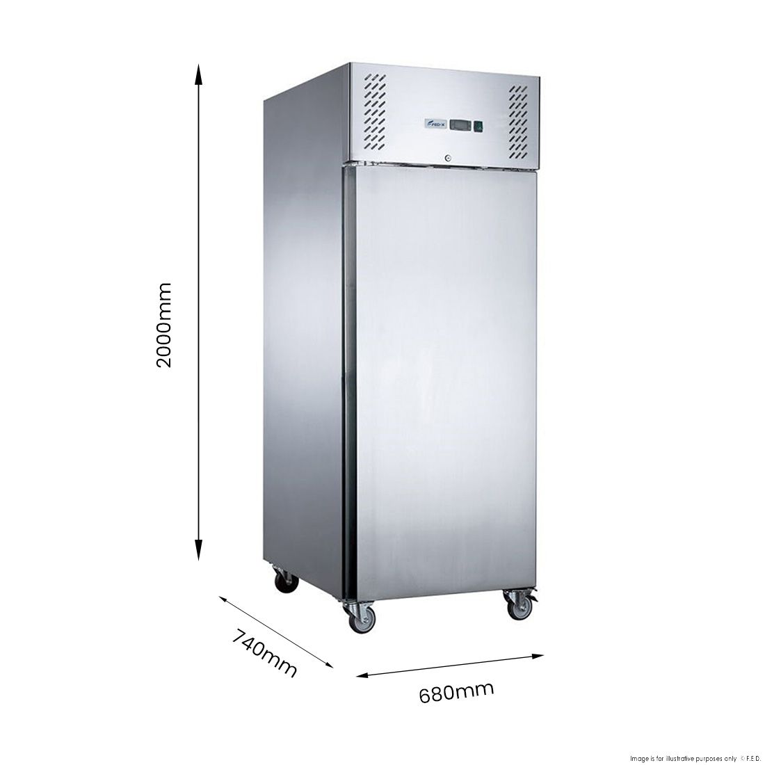 FED-X S/S Single Door Upright Fridge XURC400SFV