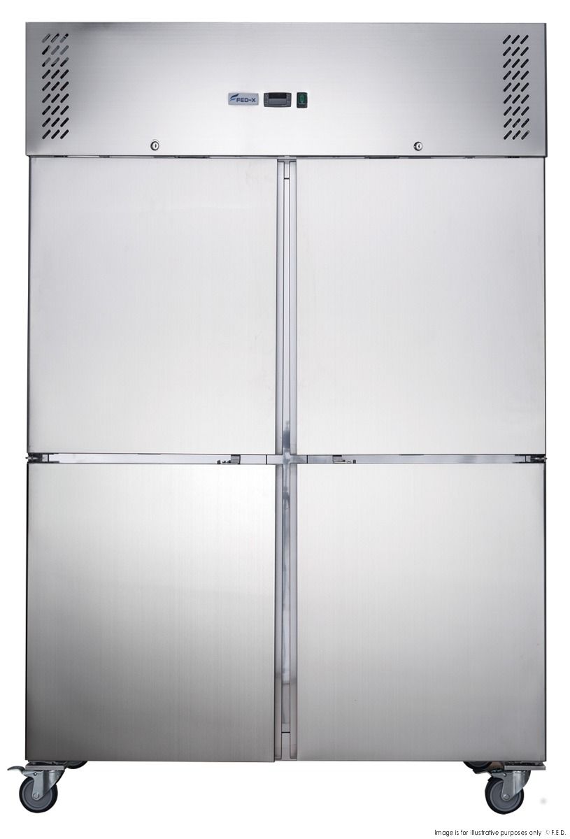 FED-X S/S Four Door Upright Fridge XURC1200S2V