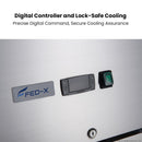 FED-X S/S Two Full Glass Door Upright Freezer XURF1410G2V