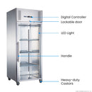 FED-X S/S Full Glass Door Upright Freezer XURF600G1V