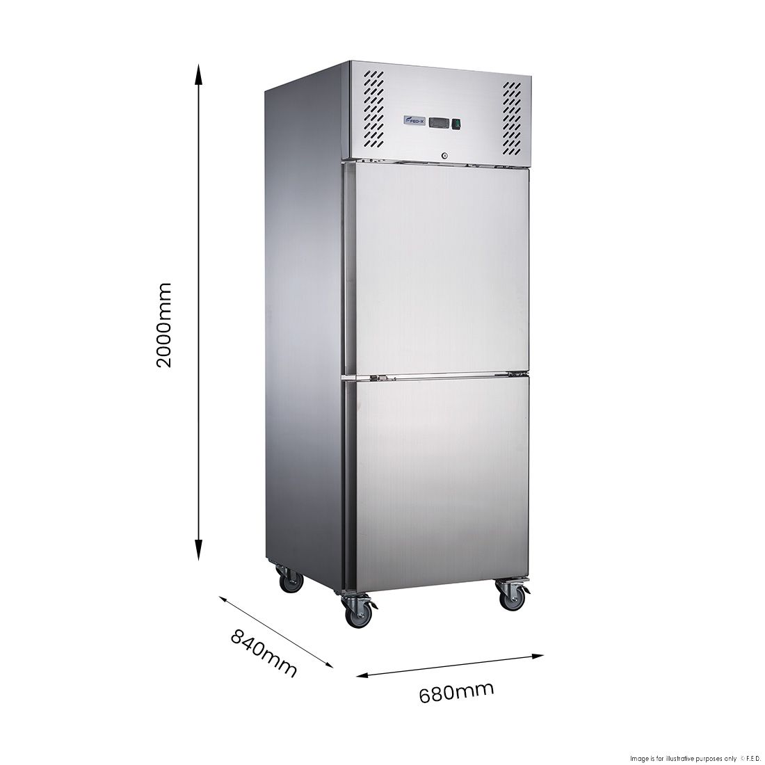FED-X S/S Two Door Upright Freezer XURF600S1V