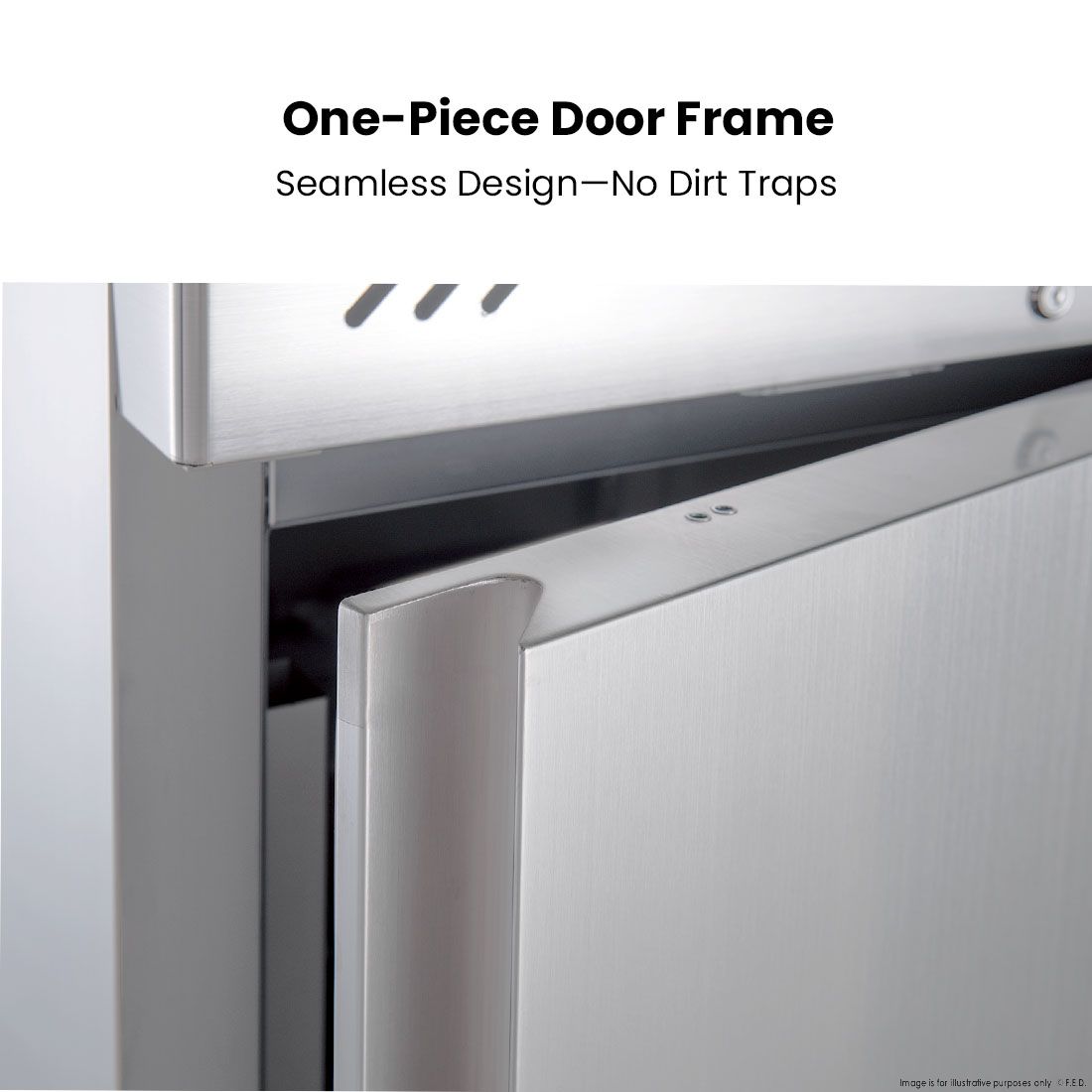 FED-X S/S Two Door Upright Fridge XURC650S1V