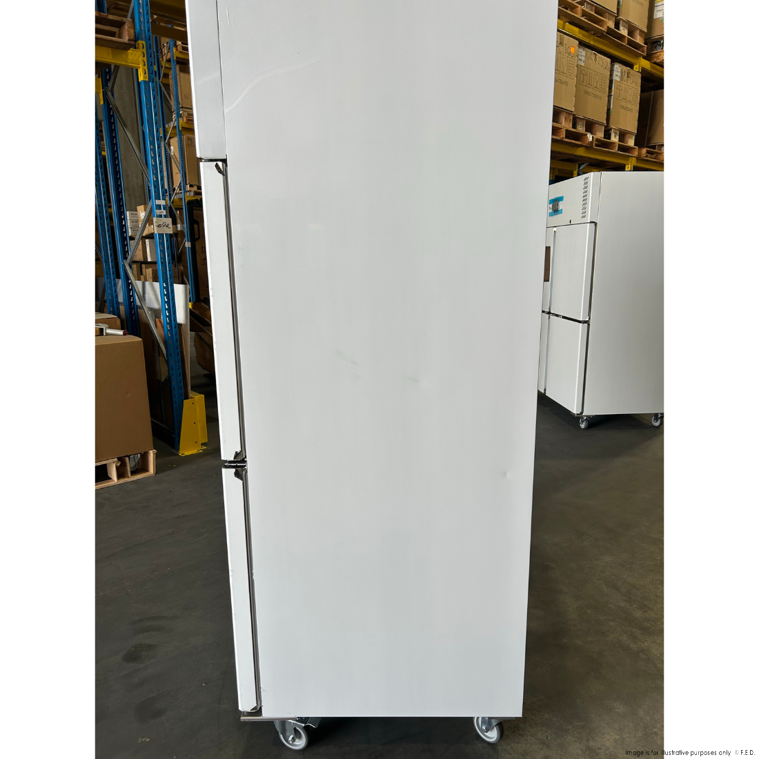 CLEARANCE - FED-X S/S Two half Door Upright Freezer - XURF600S1V-QLD122