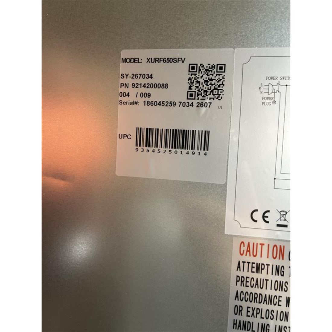 CLEARANCE - FED-X S/S Single Door Upright Freezer - XURF650SFV-QLD149
