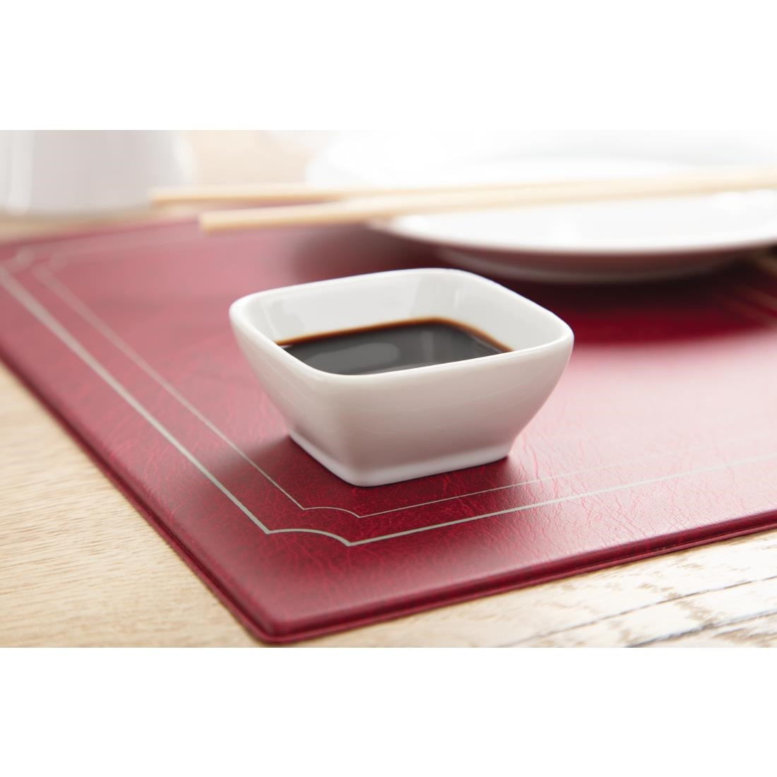 Olympia Whiteware Miniature Rounded Square Dishes 60mm (12 Pack) - Y137