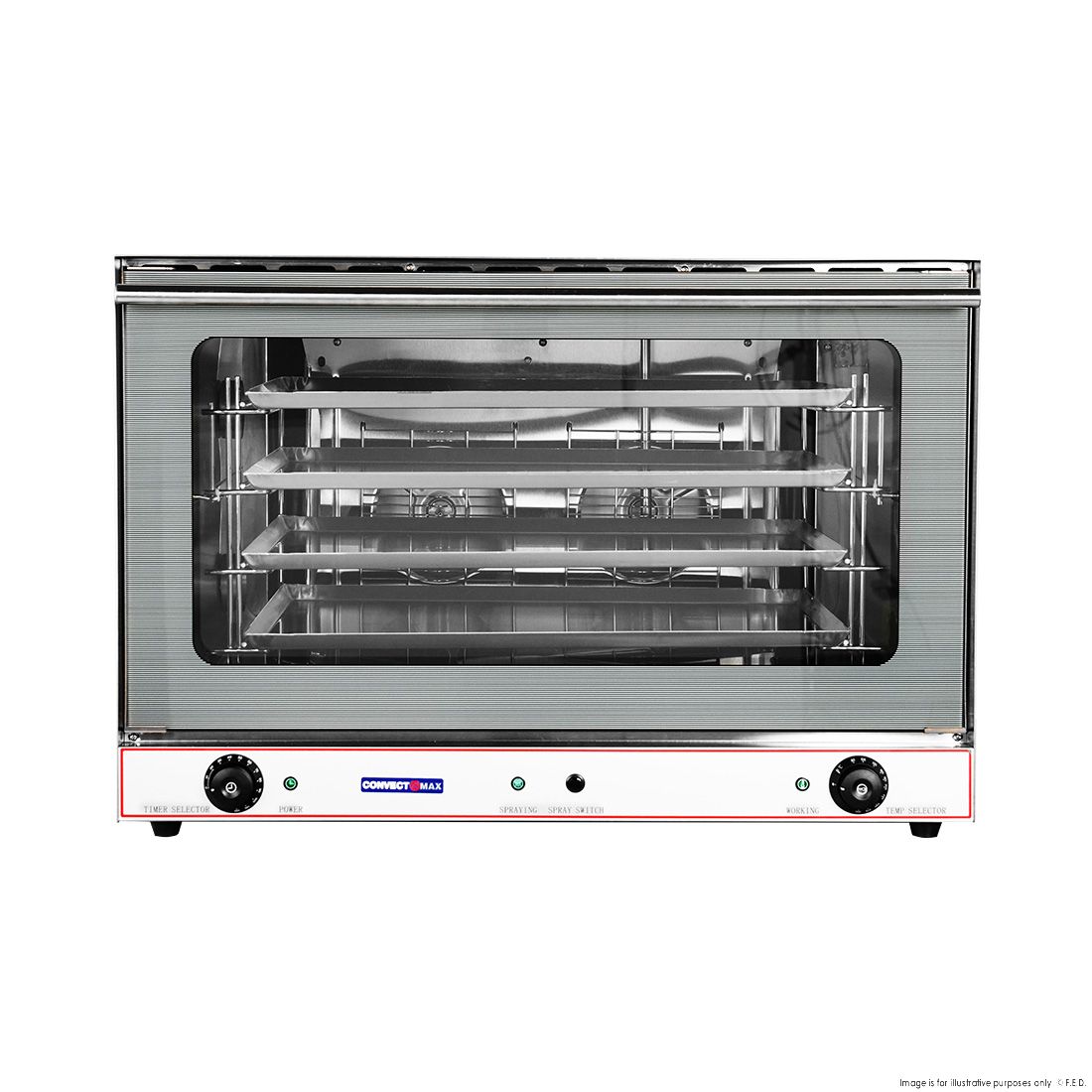 ConvectMAX Heavy Duty Stainless Steel Convection Oven W/ Press Button Steam YXD-8AE