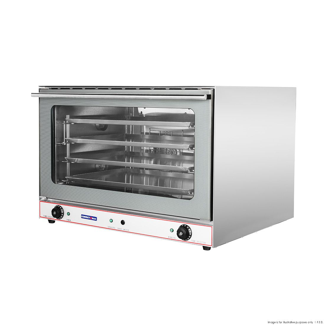 ConvectMAX Heavy Duty Stainless Steel Convection Oven W/ Press Button Steam YXD-8AE