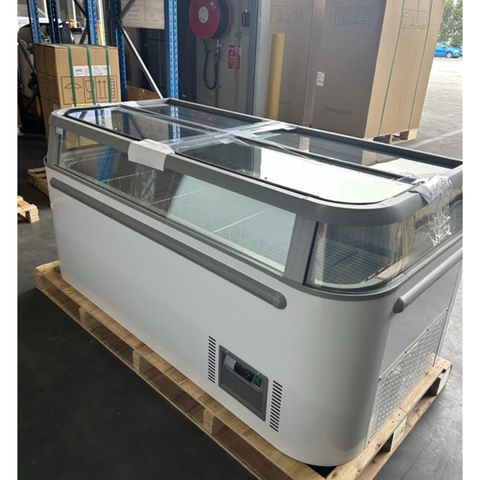 CLEARANCE - Thermaster Supermarket Island Freezer with Glass Sliding Lids - ZCD-E185G-QLD136