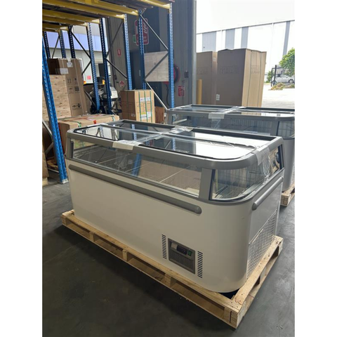 CLEARANCE - Thermaster Supermarket Island Freezer with Glass Sliding Lids - ZCD-E185G-QLD137