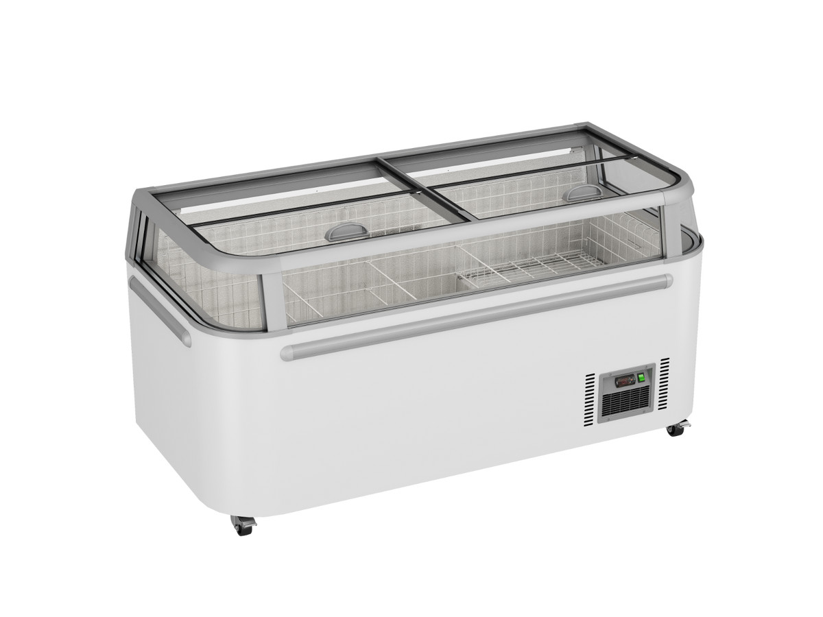 CLEARANCE - Thermaster Supermarket Island Freezer with Glass Sliding Lids - ZCD-E185G-QLD137
