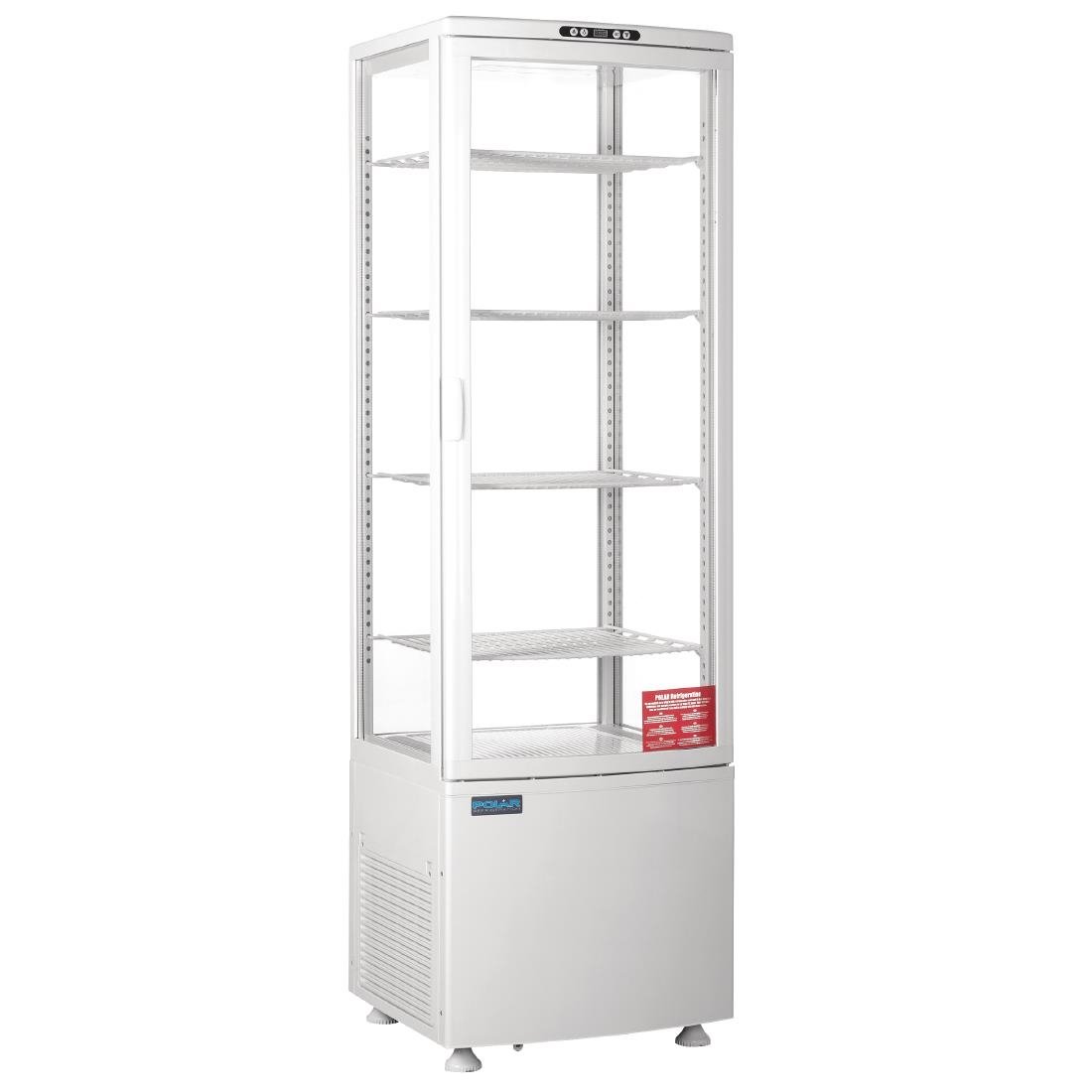 Polar C-Series Curved Door Display Fridge White 235Ltr - CB509-A
