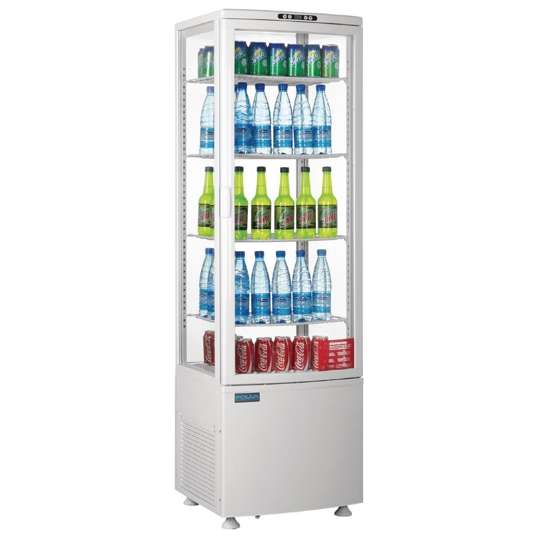 Polar C-Series Curved Door Display Fridge White 235Ltr - CB509-A