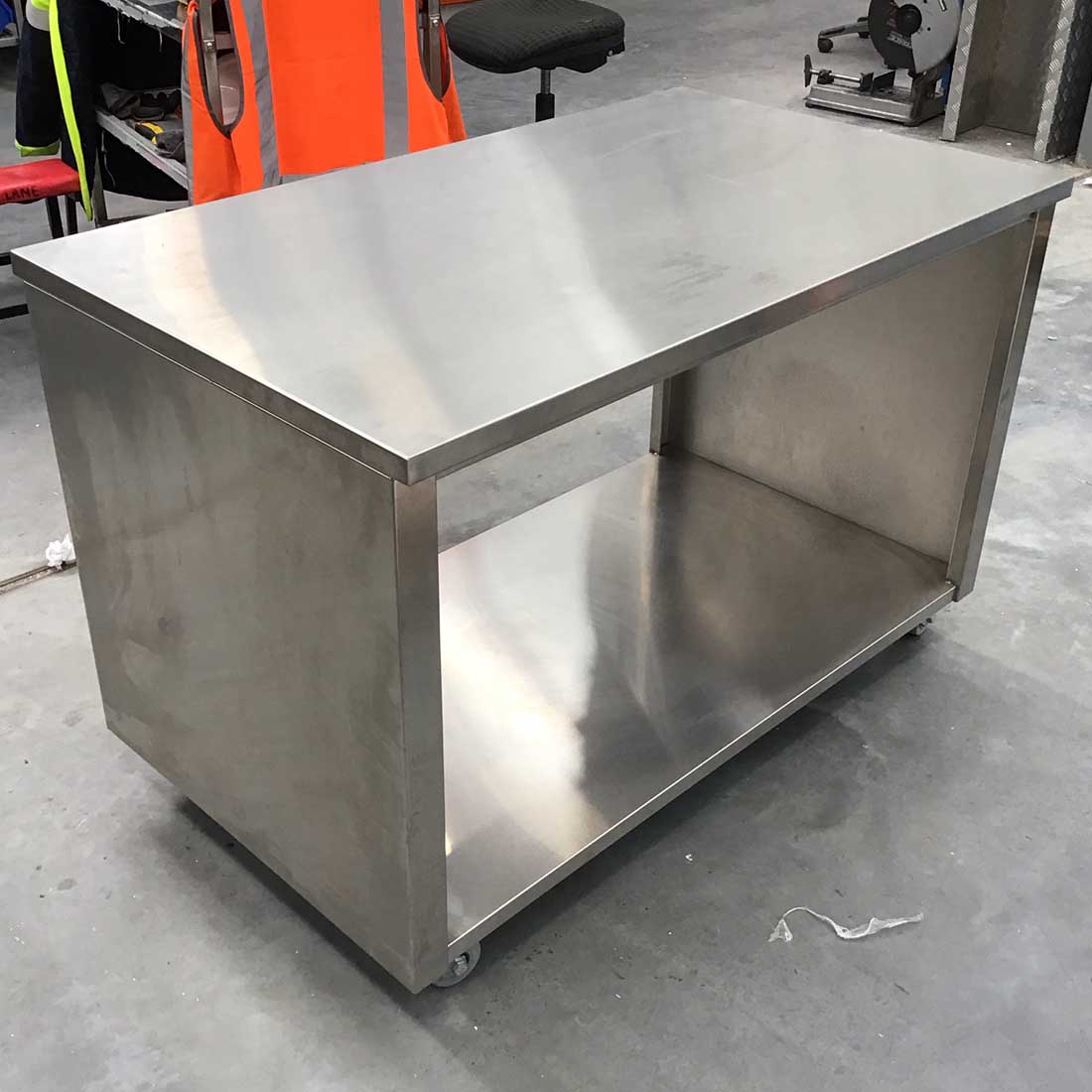 CLEARANCE - Stainless Steel Pass Through Cabinet On Castors - STHT-1200S